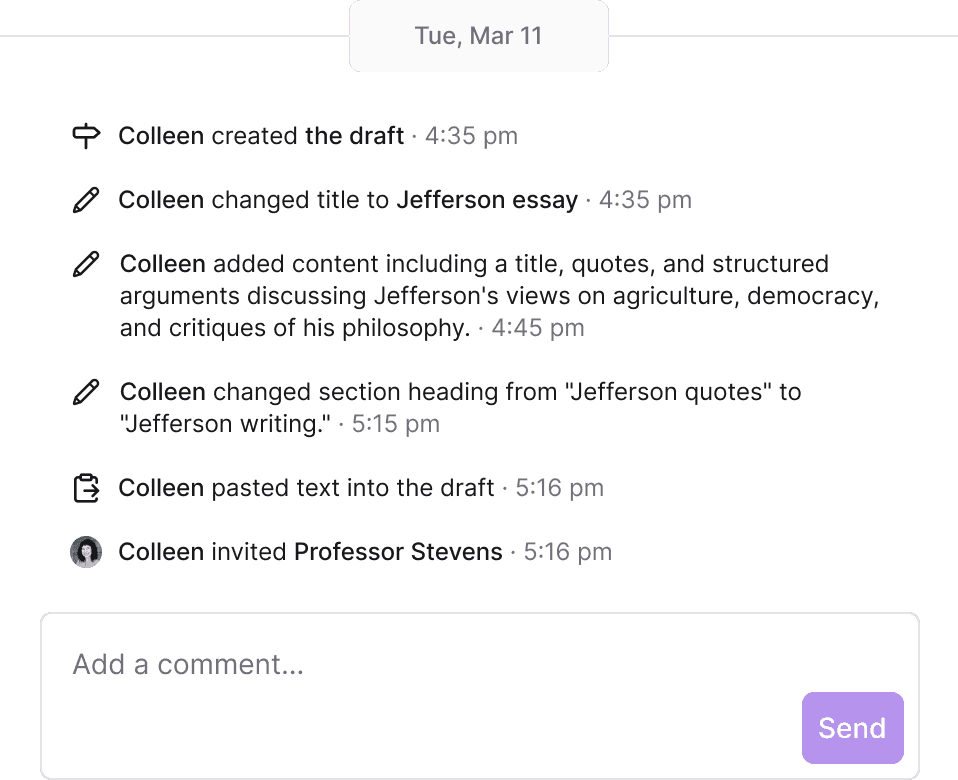 See student process